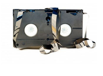 broken VHS tape for splicing