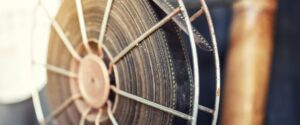 Closeup of a film reel