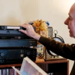 Someone trying to use a VHS player.